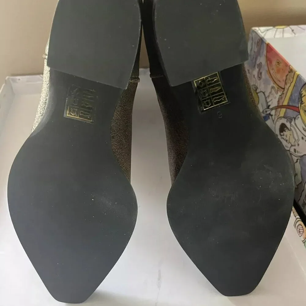 Jeffery Campbell Free People Dagget Chocolate Tan Distressed Boots Sz 6 - Picture 2 of 11